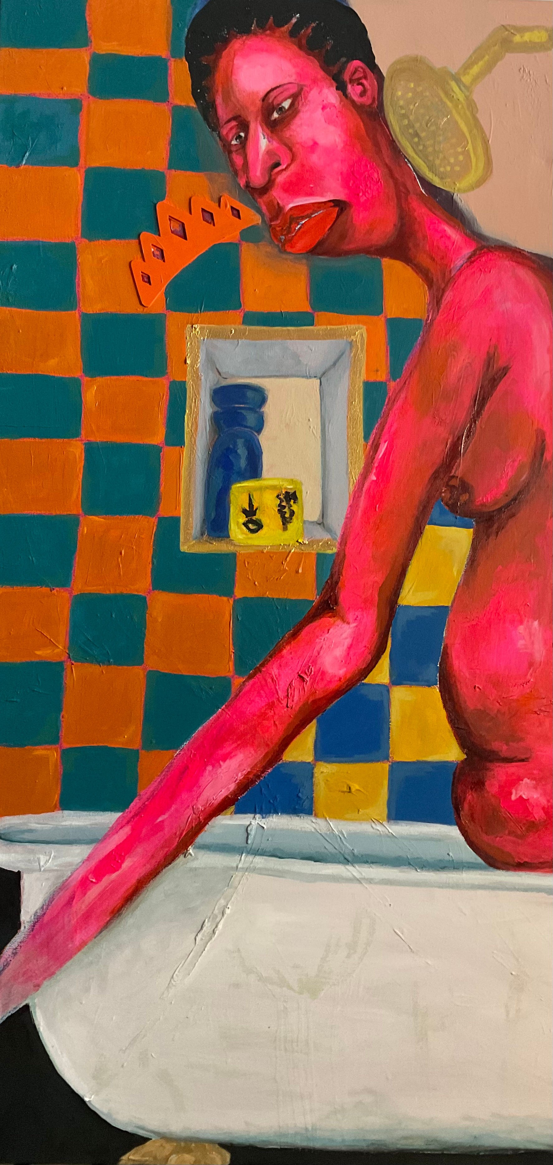 Don’t botha me when I bathe, me time 30 x 48 in