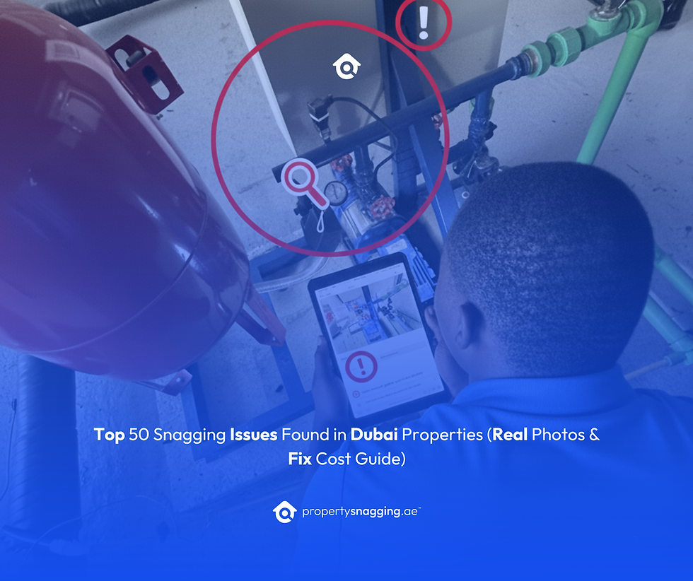 Top 50 Snagging Issues Found in Dubai Properties (Real Photos & Fix Cost Guide)