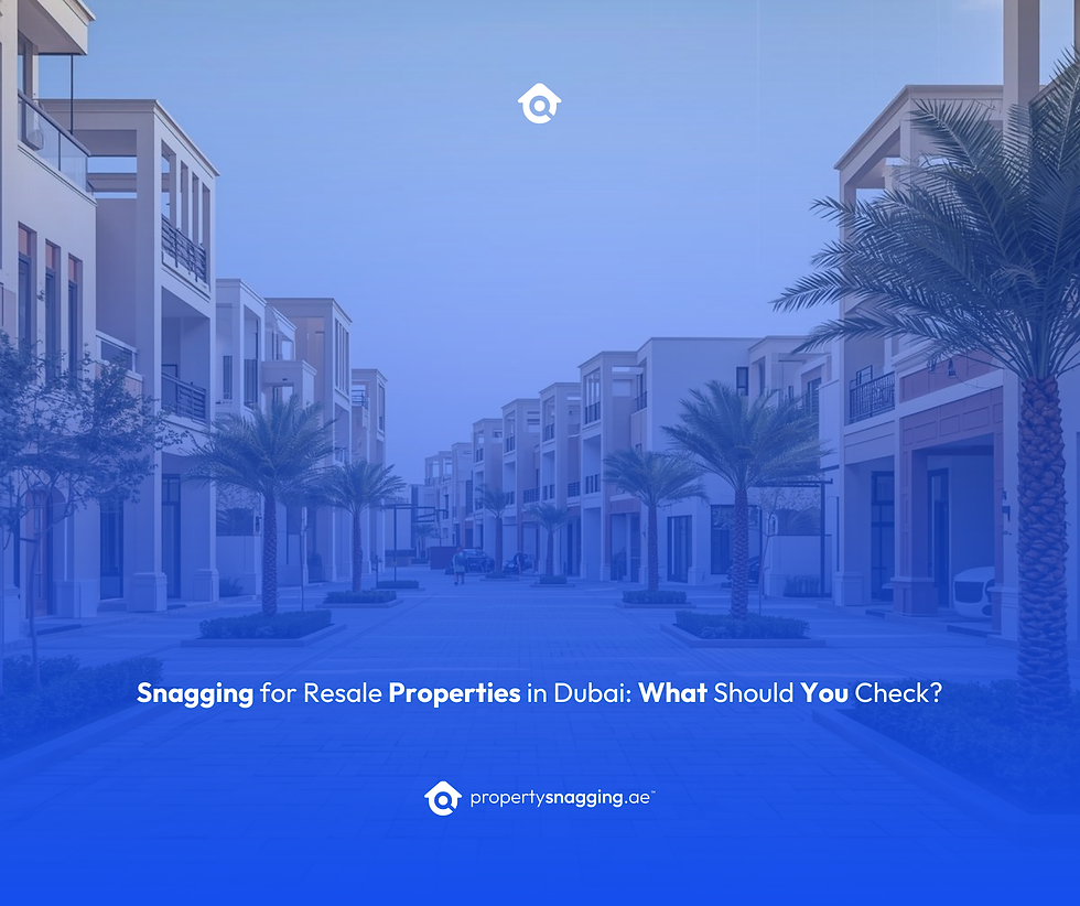 Snagging for Resale Properties in Dubai: What Should You Check?