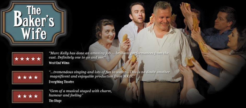 Playing the lead role as Aimable in The Baker's Wife
