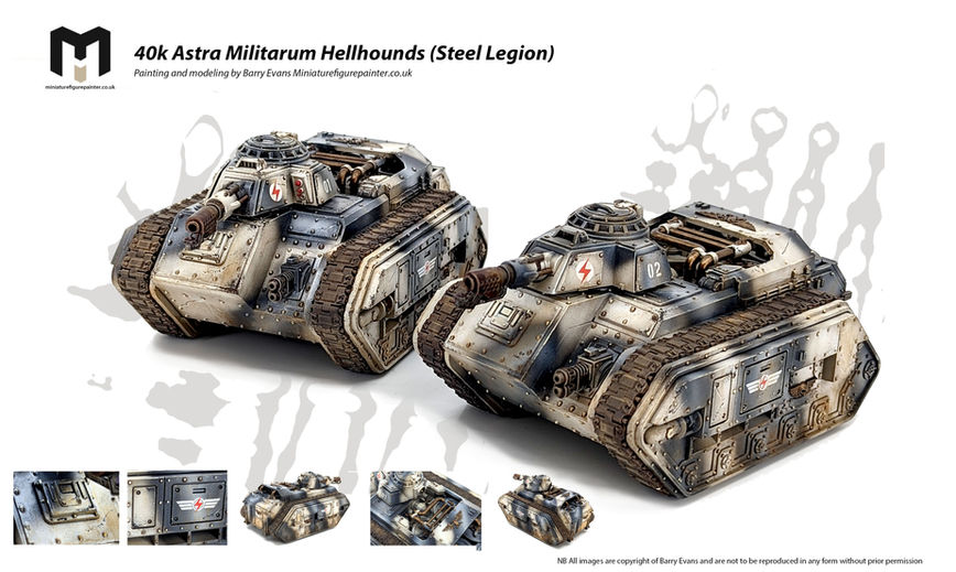 Warhammer 40k Hellhounds paint for the Steel Legion