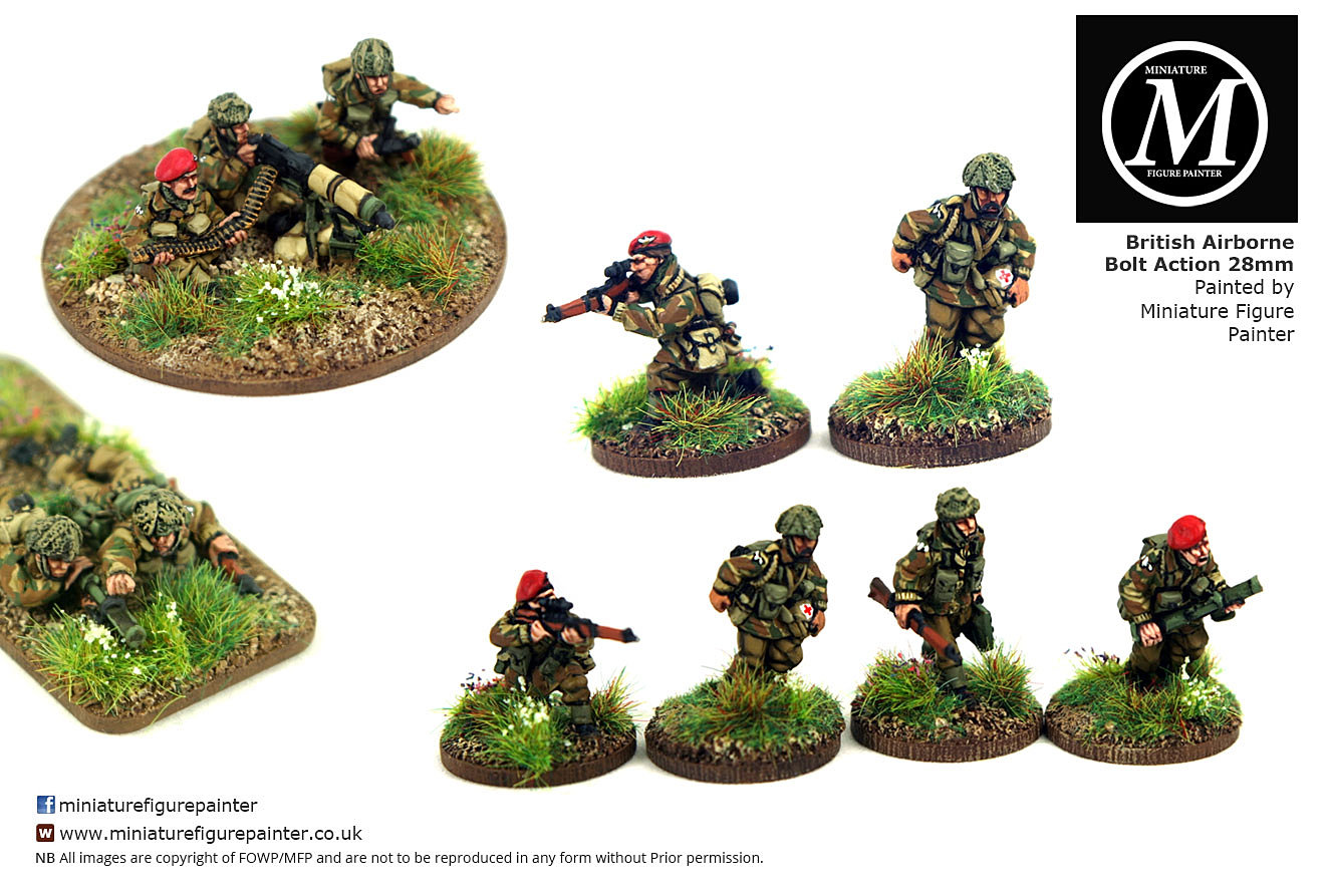 Bolt Action Painted. Miniature figure painting commissions British