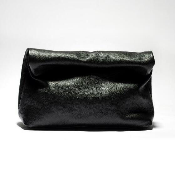 Thumbnail: Personality roll-edge leather bag  lazy casual leather soft bag  Phone Women Hig