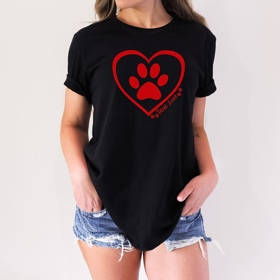 Thumbnail: Bella + Canvas 3001 True Puppy Love T-shirt Black