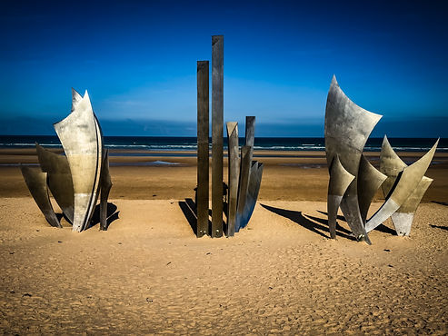 Omaha Beach sculptures