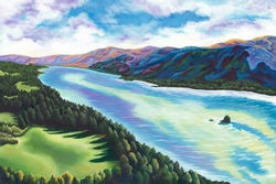 Columbia Gorge 24X36 in Acrylic