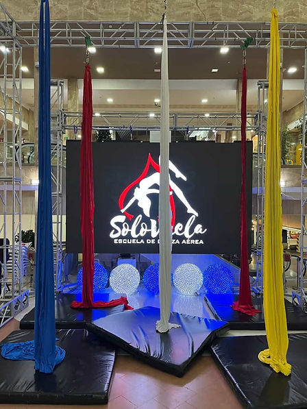 escenario telas aereas