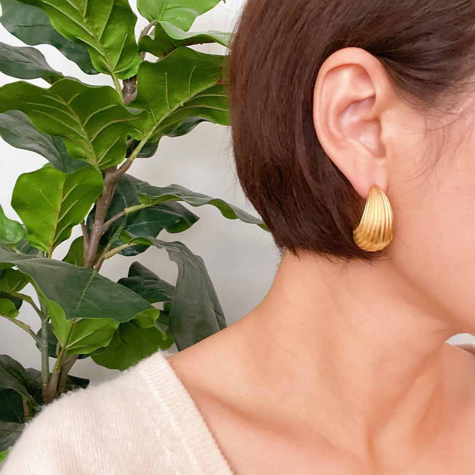 Thumbnail: Cabled Teardrop Solid Stud Earrings