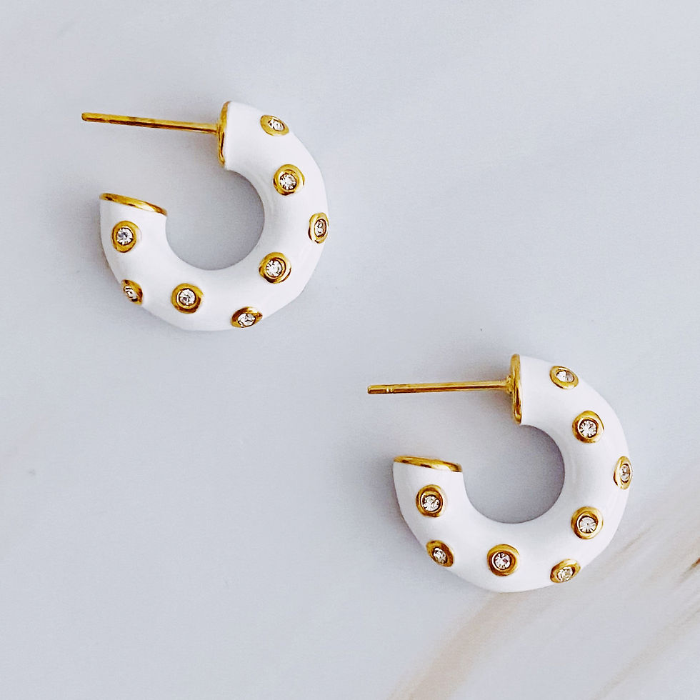 Thumbnail: Jeweled Candy Everyday Hoop Earrings
