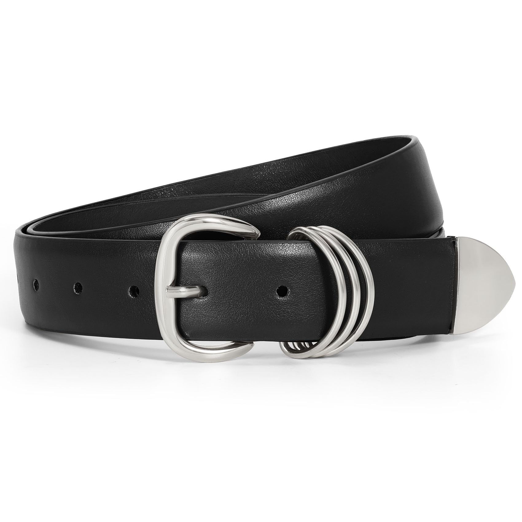 WHIPPY Women Leather Belts for Jeans Pants Dresses Fashion Ladies Waist Belt wit