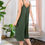 Thumbnail: Premium Fabric V-Neck Cami Knee Length Dress