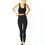 Thumbnail: Mesh Seamless Legging With Ribbing Detail - Black