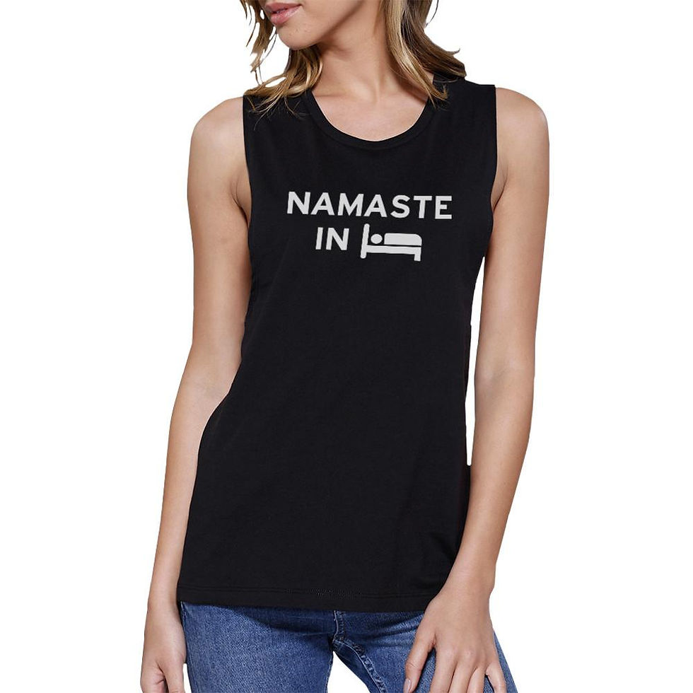 Thumbnail: Namaste in Bed Muscle Tee Yoga Work Out Tank