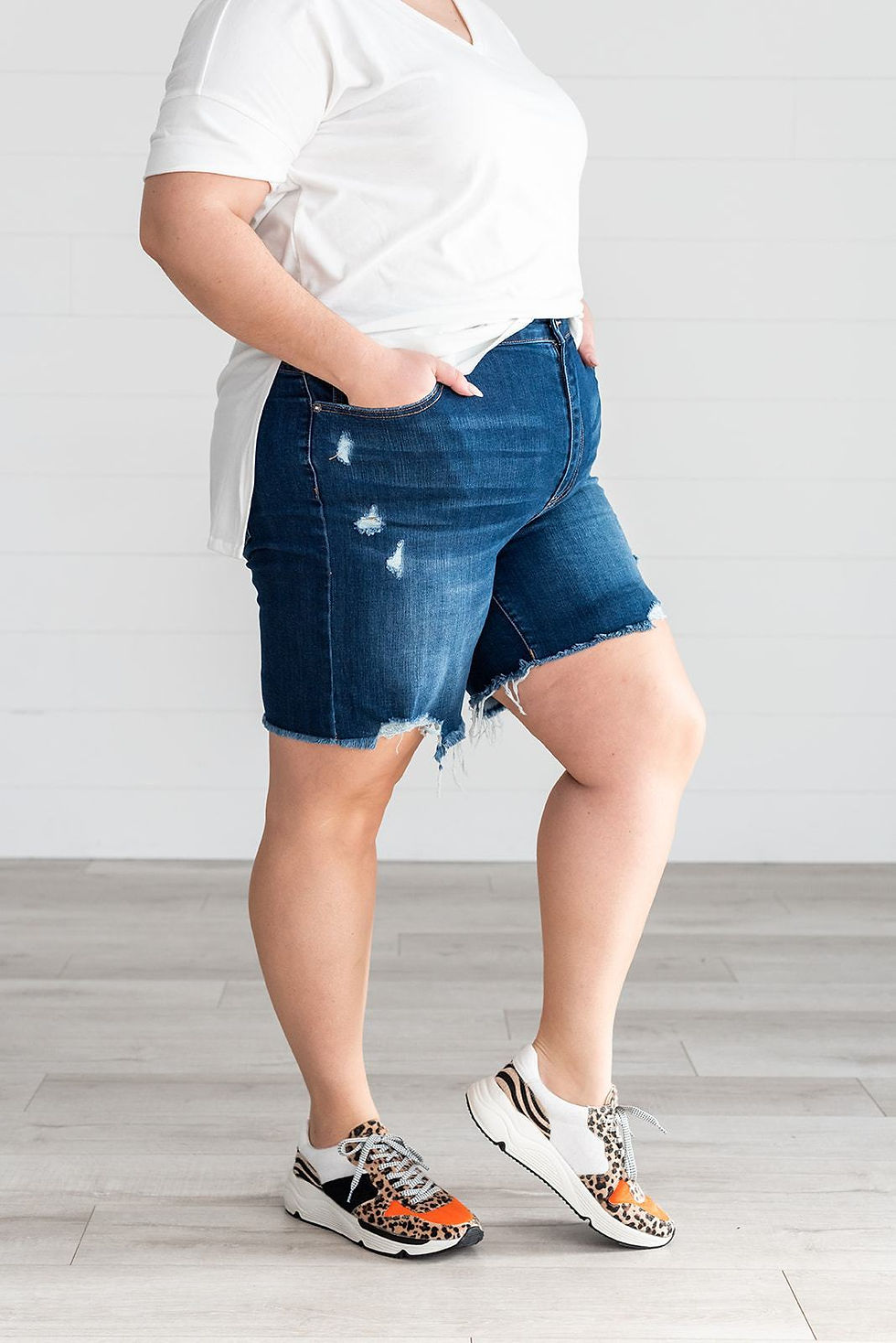 Thumbnail: Living My Best Life Distressed Shorts