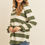 Thumbnail: Stripes Ruffle Sleeved Round Hem Hacci Top