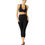 Thumbnail: High Waisted Yoga Capri Leggings - Black