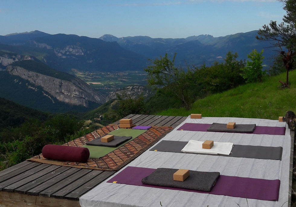 Yoga d'été au Col de la Machine