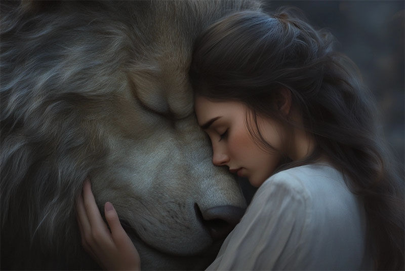 Hugging a beast