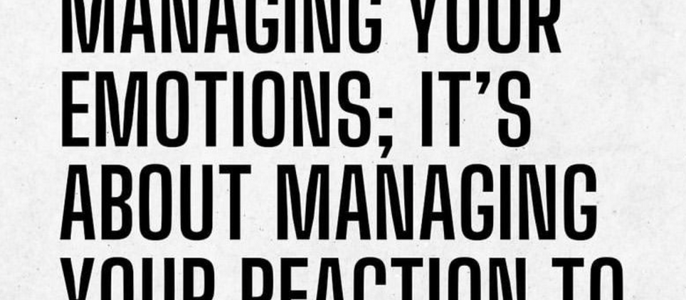 Can we manage our emotions?