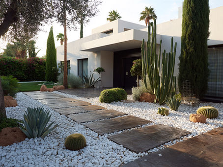 Jardin sec dans une villa à Meknes