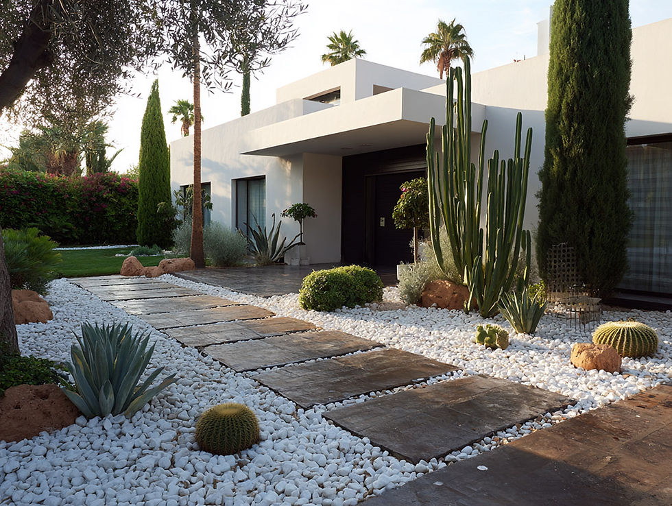 jardin sec dans une villa à Meknes