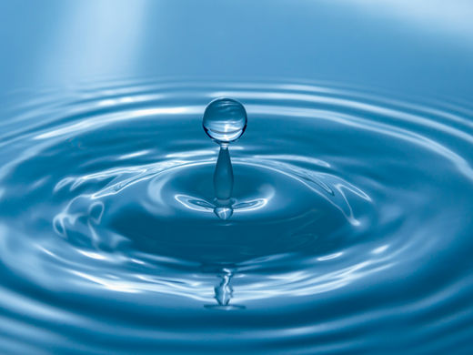 A calming water droplet