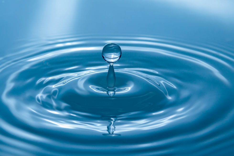 A calming water droplet