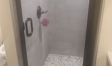Completed shower