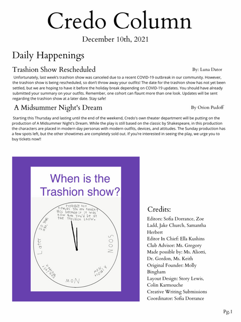 Credo Column 12/10/21