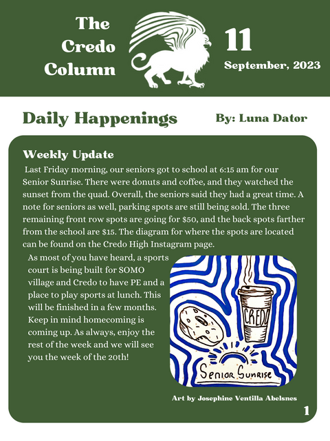 Credo Column: Sep 11, 2023