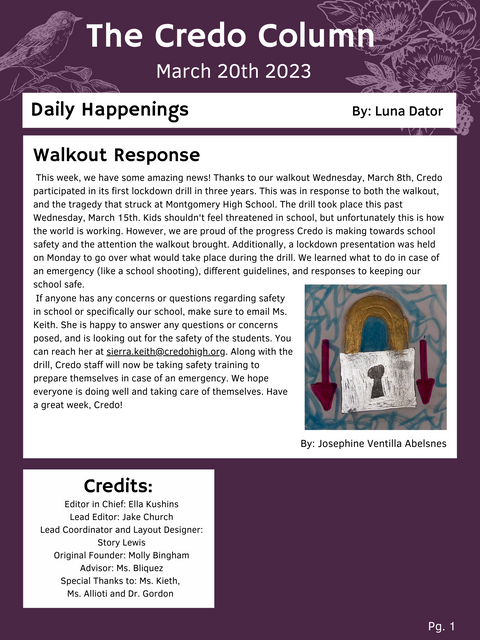 Credo Column 3/20/23