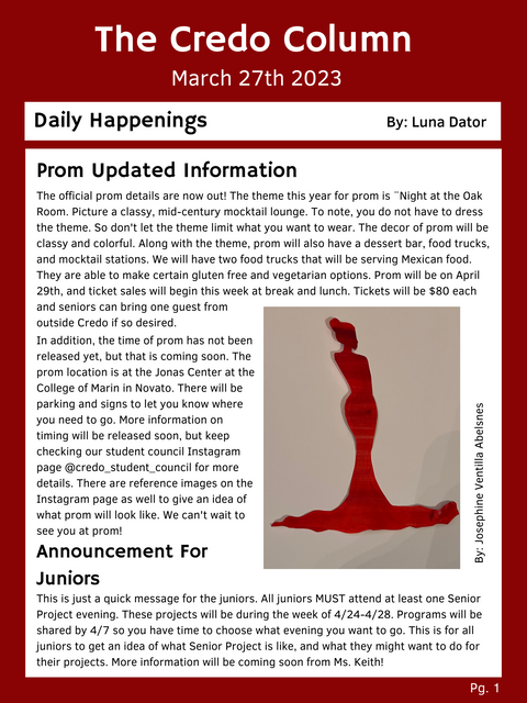 Credo Column 3/27/23