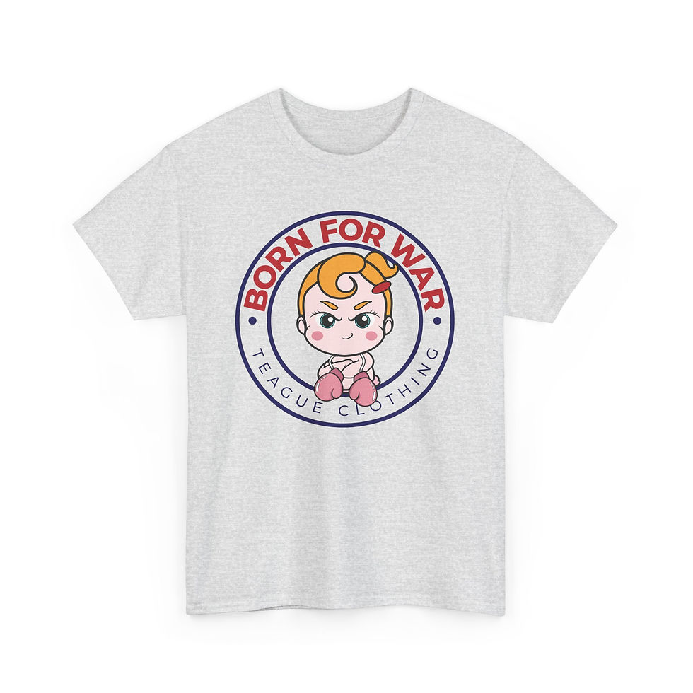 Thumbnail: Born For War Caucasian Baby Girl-Gildan-5000 