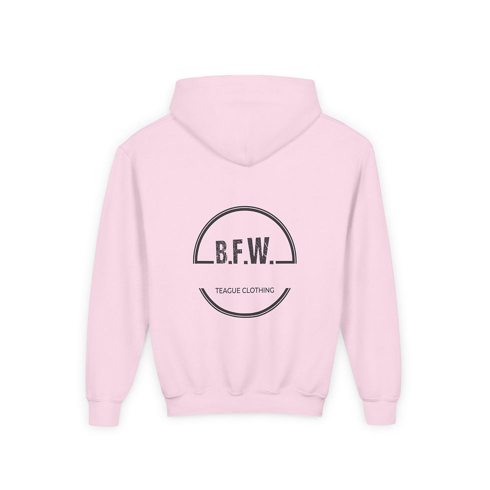 Thumbnail: Youth Hoodie — "Born For War" Cute Boxing Girl Kids Pullover