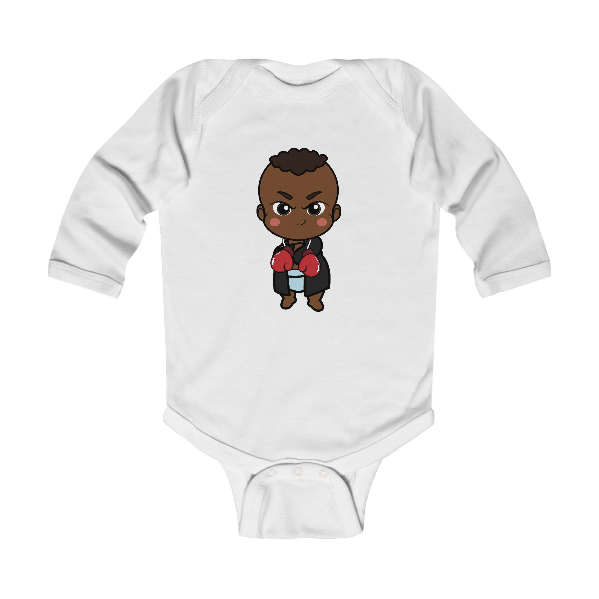 Infant Long Sleeve Bodysuit African American Boy