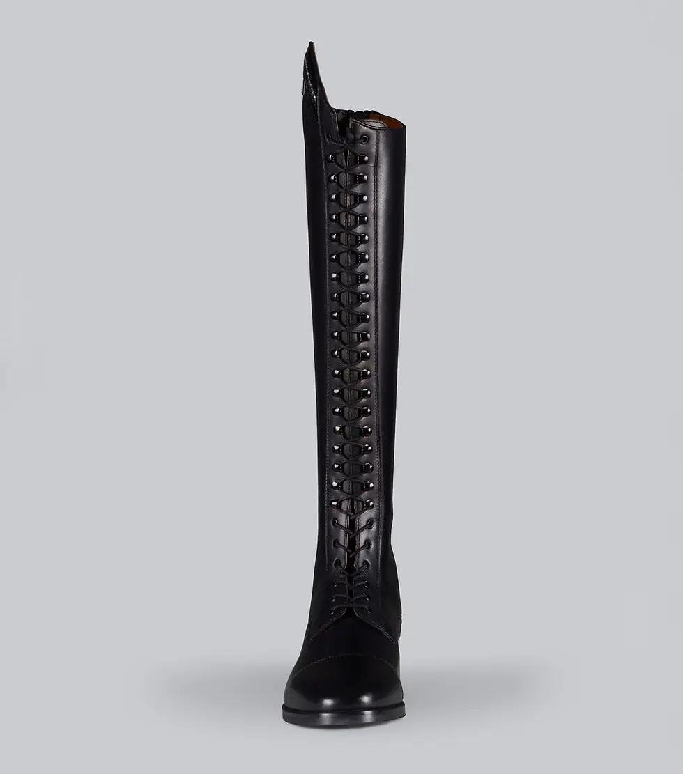 Thumbnail: PEI Astra Ladies Lace Front Tall Leather Riding Boots
