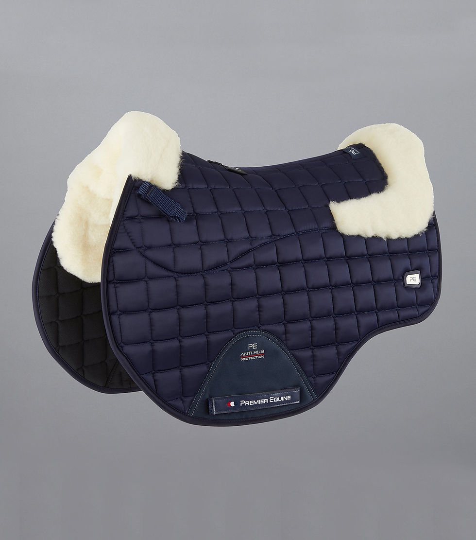 Thumbnail: PEI Atlantis Close Contact Satin Wool Jump Square Saddle Pad