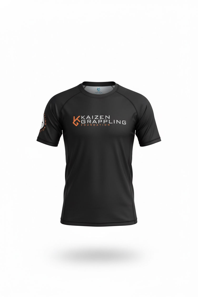 Adult Short Sleeve Rashgaurd Black