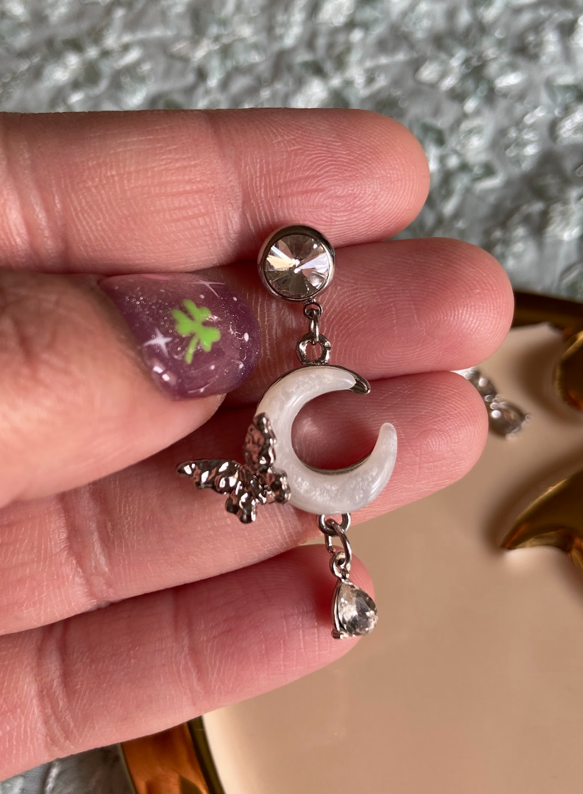 Silver Moon Dangles