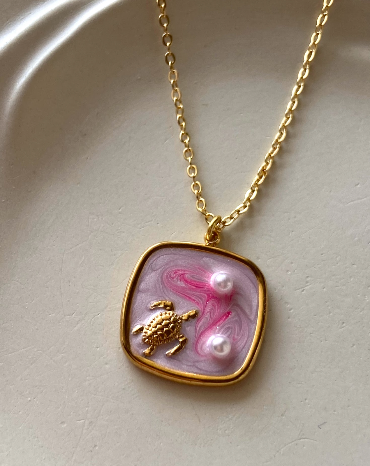 Whirly Turtle Necklace