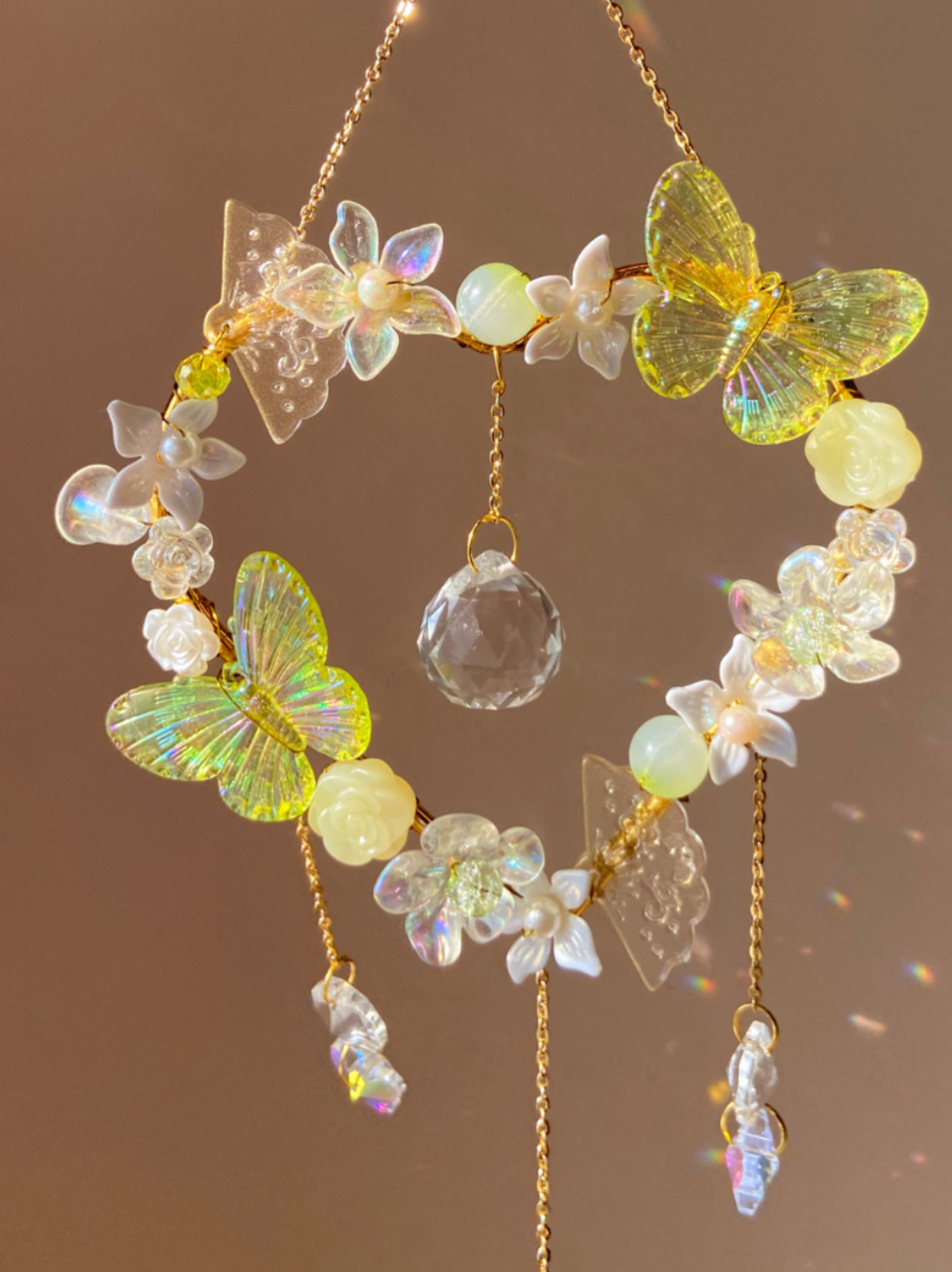 Lime Whimsy Wreath Suncatcher