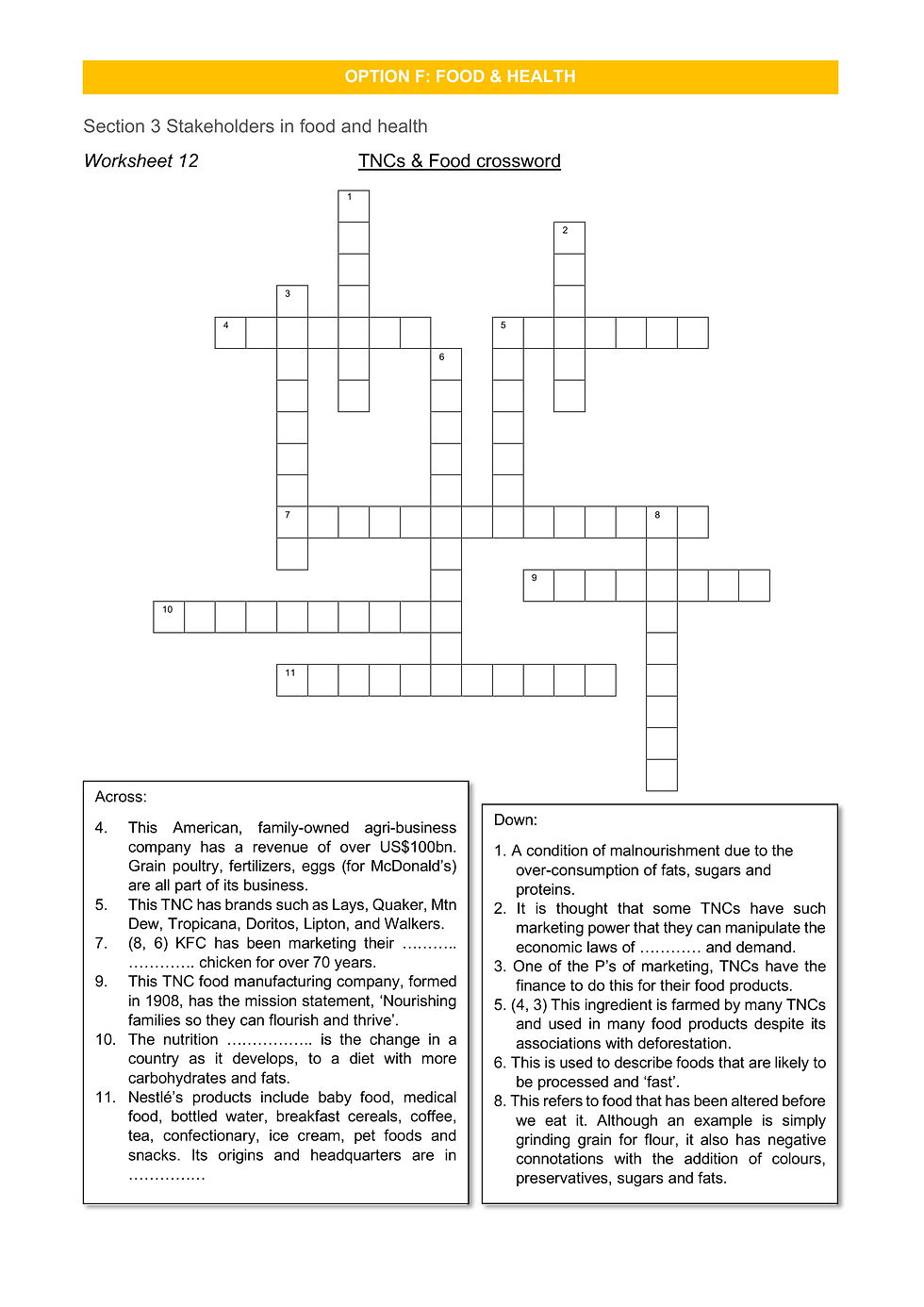Thumbnail: 25 Worksheets Pack for IB Geography (Option F)