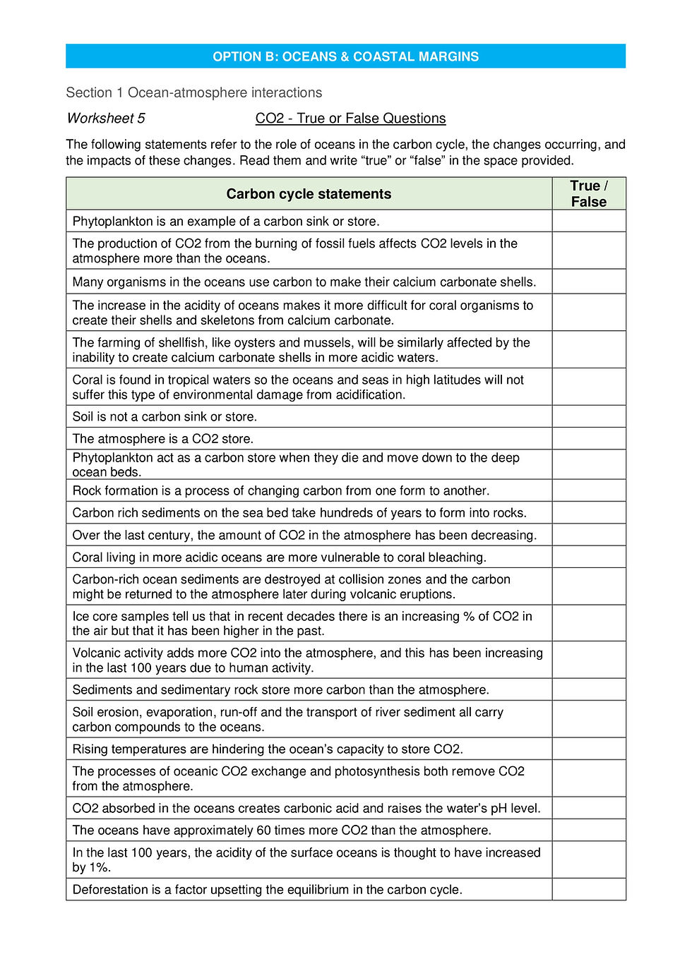 Thumbnail: 25 Worksheets Pack for IB Geography (Option B)