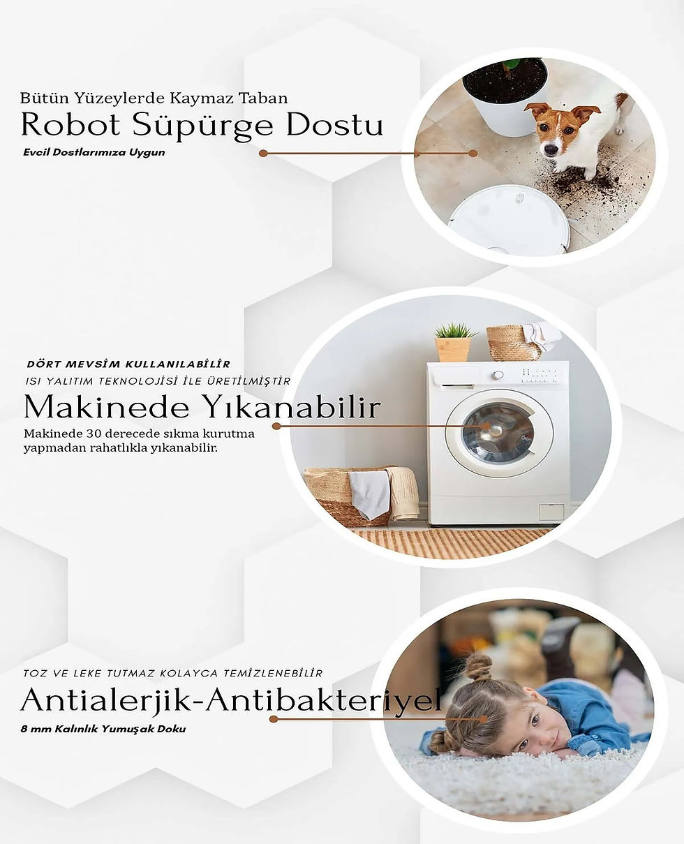 Miniaturbild: Yıkanabilir Kaymaz Tabanlı Kesme Rulo Halı Yolluk Gri