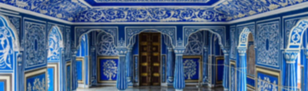 The Blue Room at City Palace Jaipur. Swadhyaya Yoga School