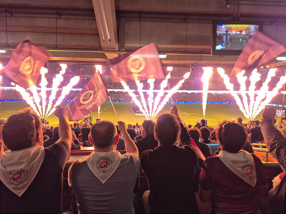 Bordeaux fans during the build-up to the final