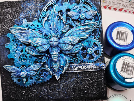 Use Your Wings Canvas Collage with Perfect Paints