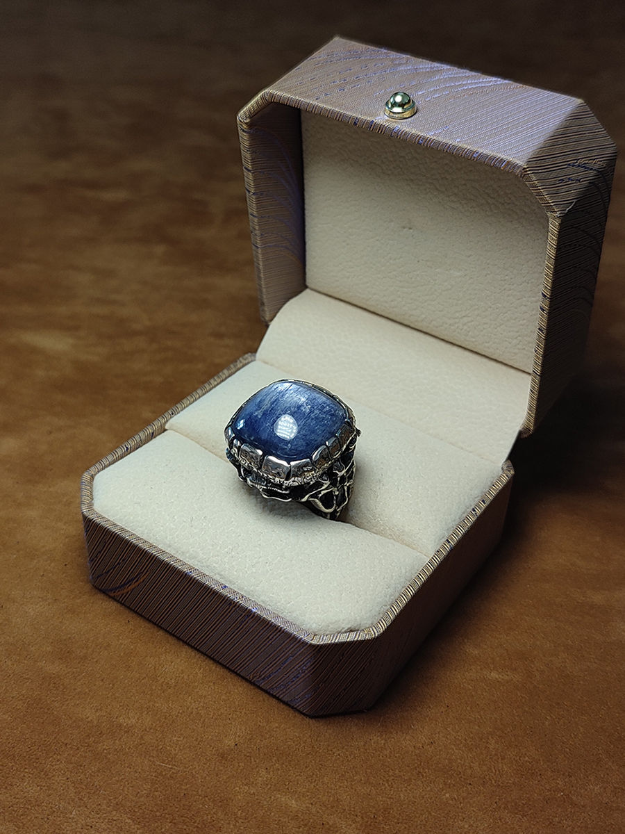 Thumbnail: Ring with water sapphire "Blue Ocean"
