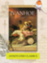 Cover of 'Ivanhoe' with scrabooking graphics in the background