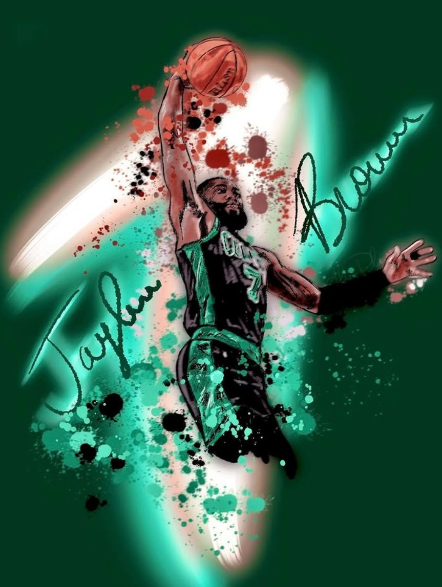 Graphic Art-Celtics' Player Jaylen Brown